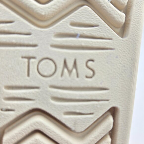 TOMS Women’s Classic Espadrille Flats Sz 6.5 Linen Spanish Villa Bow Crosshatch - Picture 10 of 11